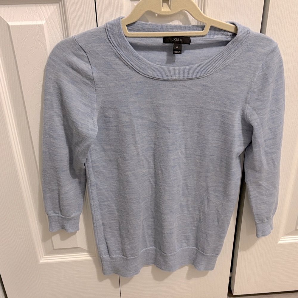 J. Crew Sky Blue Crew Neck Sweater “Tippi”